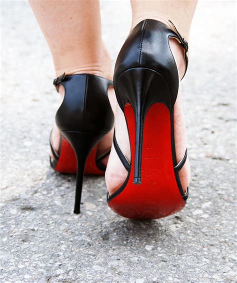 high heel shoes with red soles